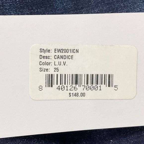 Edwin Candice Dark Wash High Rise Jeans - Size 25 - NWT - Picture 4 of 4